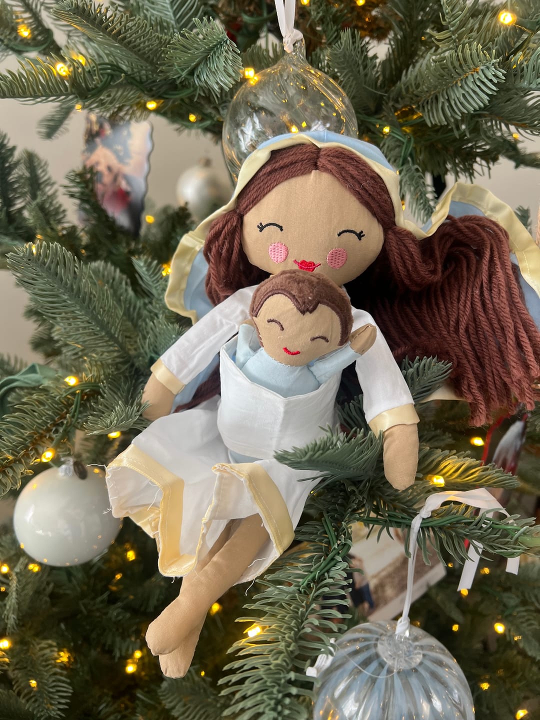 Customer photo review of Baby Jesus Rag Doll & Wrap Carrier Set
