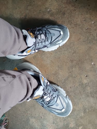 Customer photo review of Rocket Boost Grey High Heel Funky Designer Low Top Sneakers