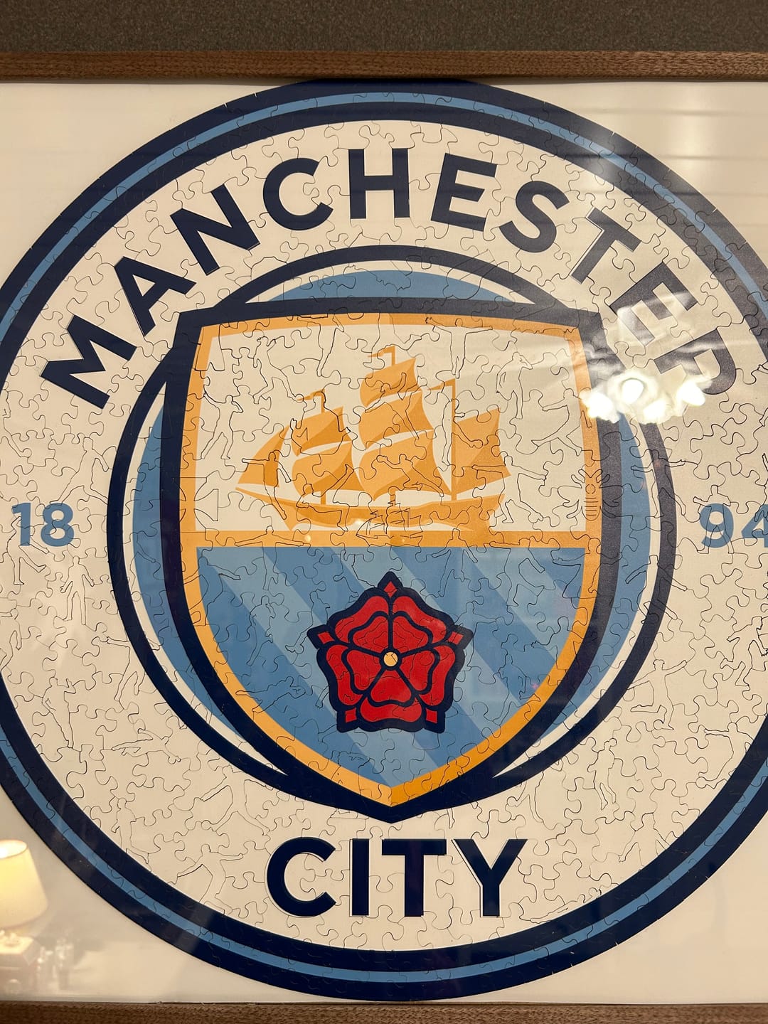 Customer photo review of Manchester City FC® Logo - Wooden Puzzle