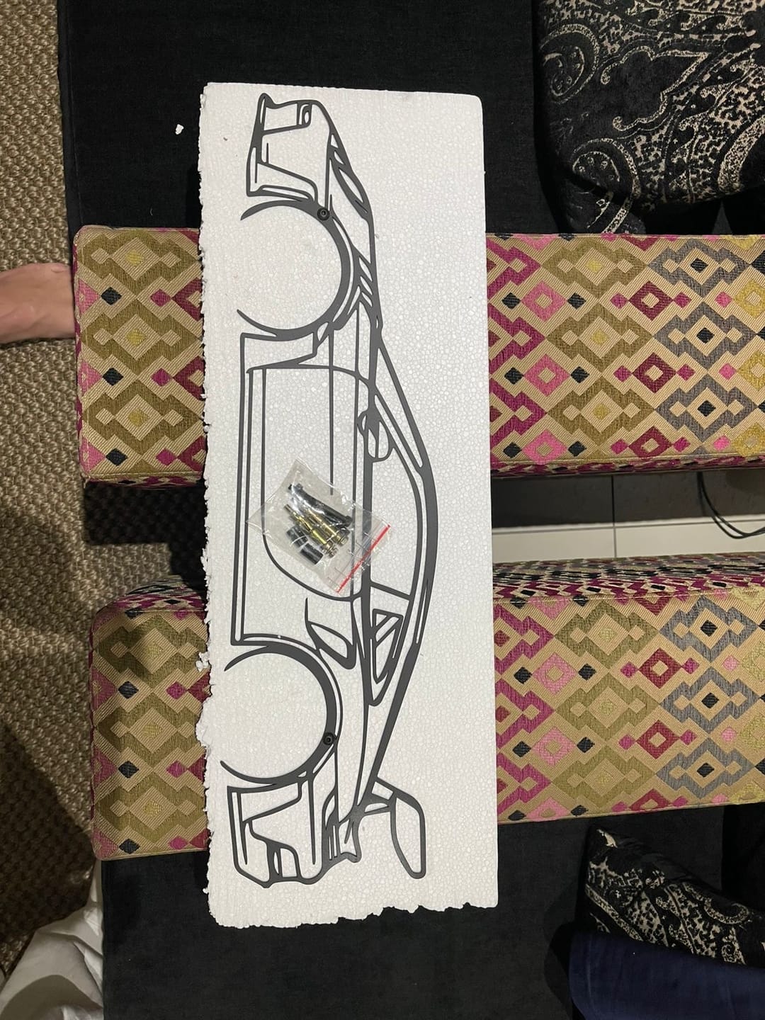 Customer photo review of Porsche 911 992 GT3 RS Detailed metal wall art frame