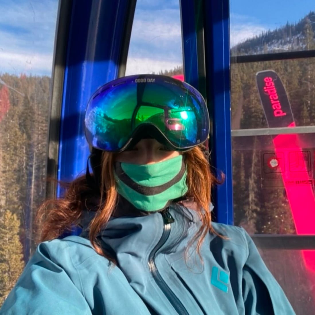 Customer photo review of The Emily Snow Goggle - Photochromic Black Lens