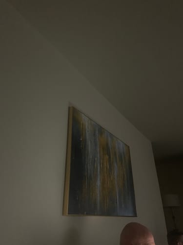 Customer photo review of Grey And Gold Abstract Art #ABAH31