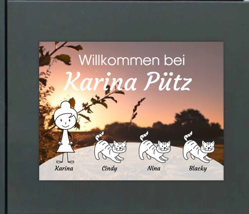 Customer photo review of Familien Türschild (UV- und wetterfest) inkl. Klebebefestigung