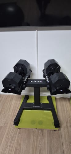 Customer photo review of SWITCH | Verstellbare Hanteln | 40kg Paar + Holder