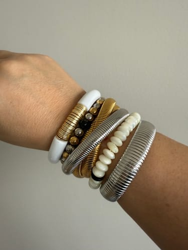 Customer photo review of Whimsical Winter Bracelet Stack
