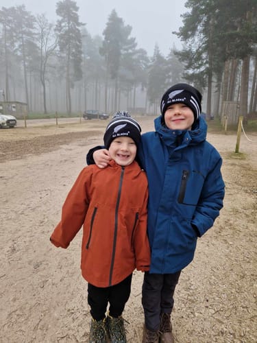 Customer photo review of All Blacks Rugby Striped Beanie with Pompom