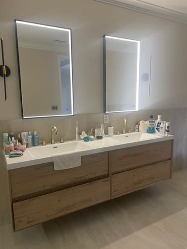 Customer photo review of Sottile Floating Vanity (24"-84")