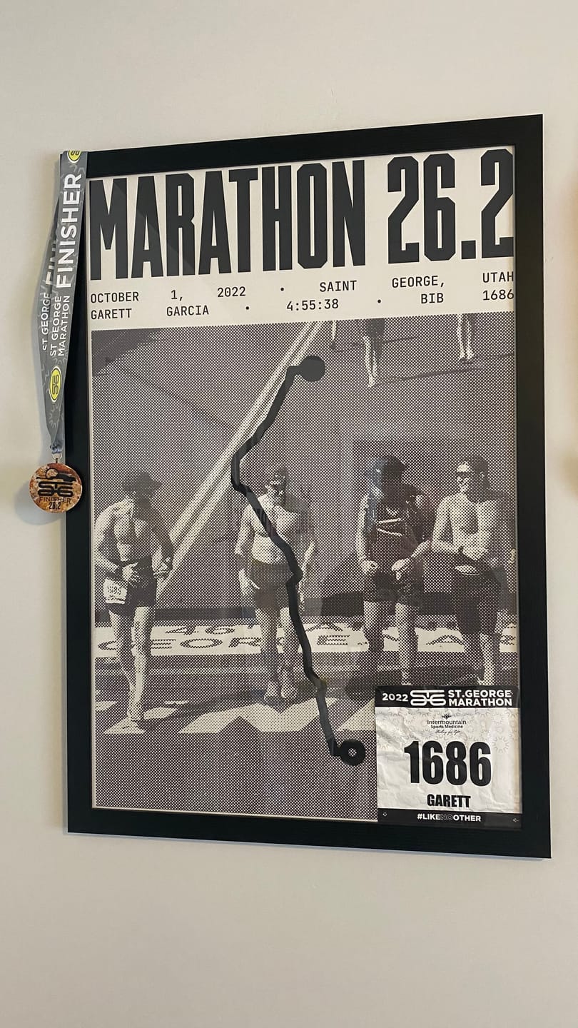Customer photo review of St. George Marathon Poster