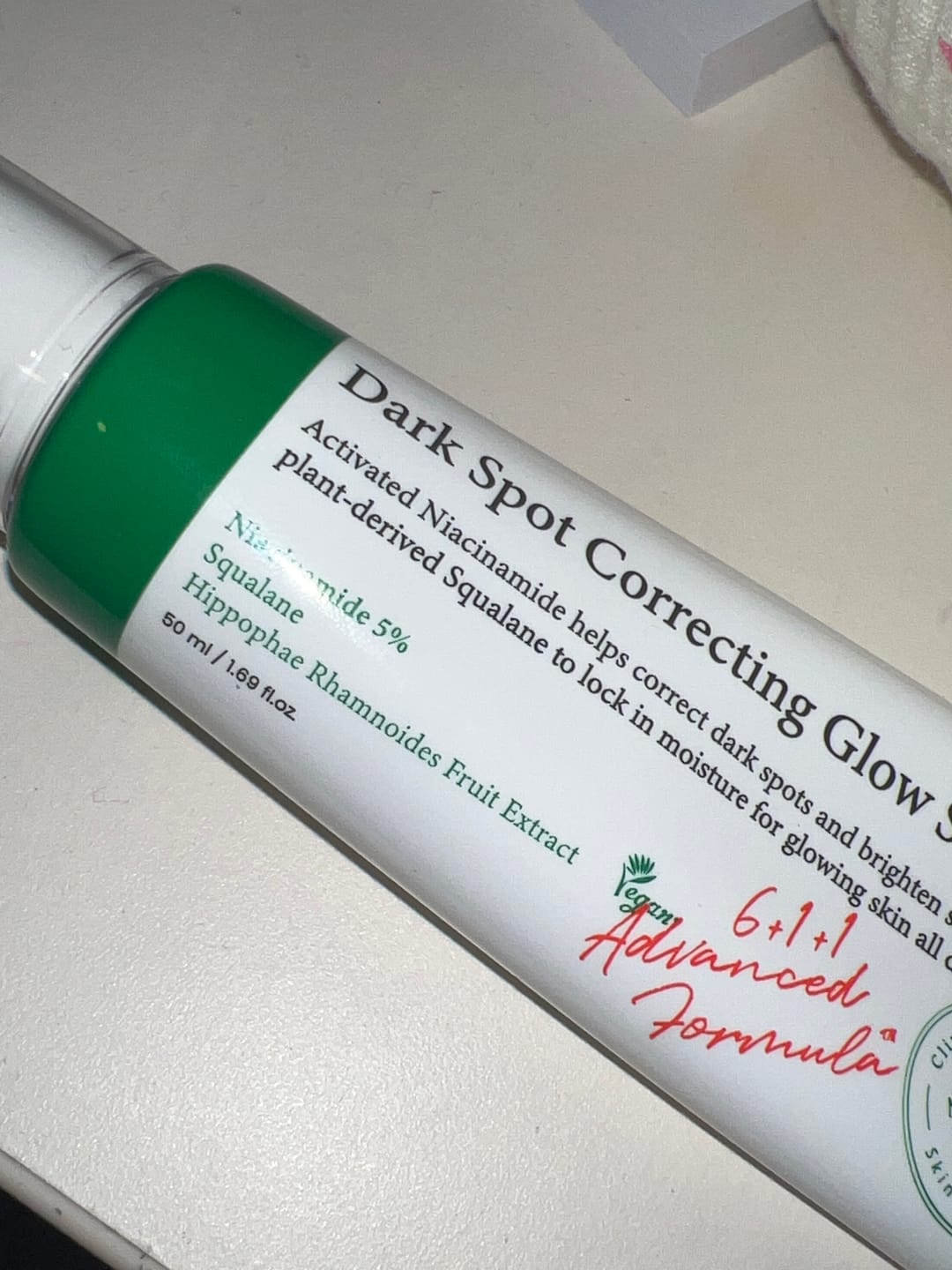 Customer photo review of Serums tumšo plankumu korekcijai AXIS-Y Dark Spot Correcting Glow Serum