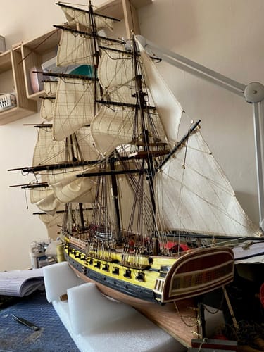 Reseña con foto de un cliente sobre Maqueta Barco N.S. Mercedes