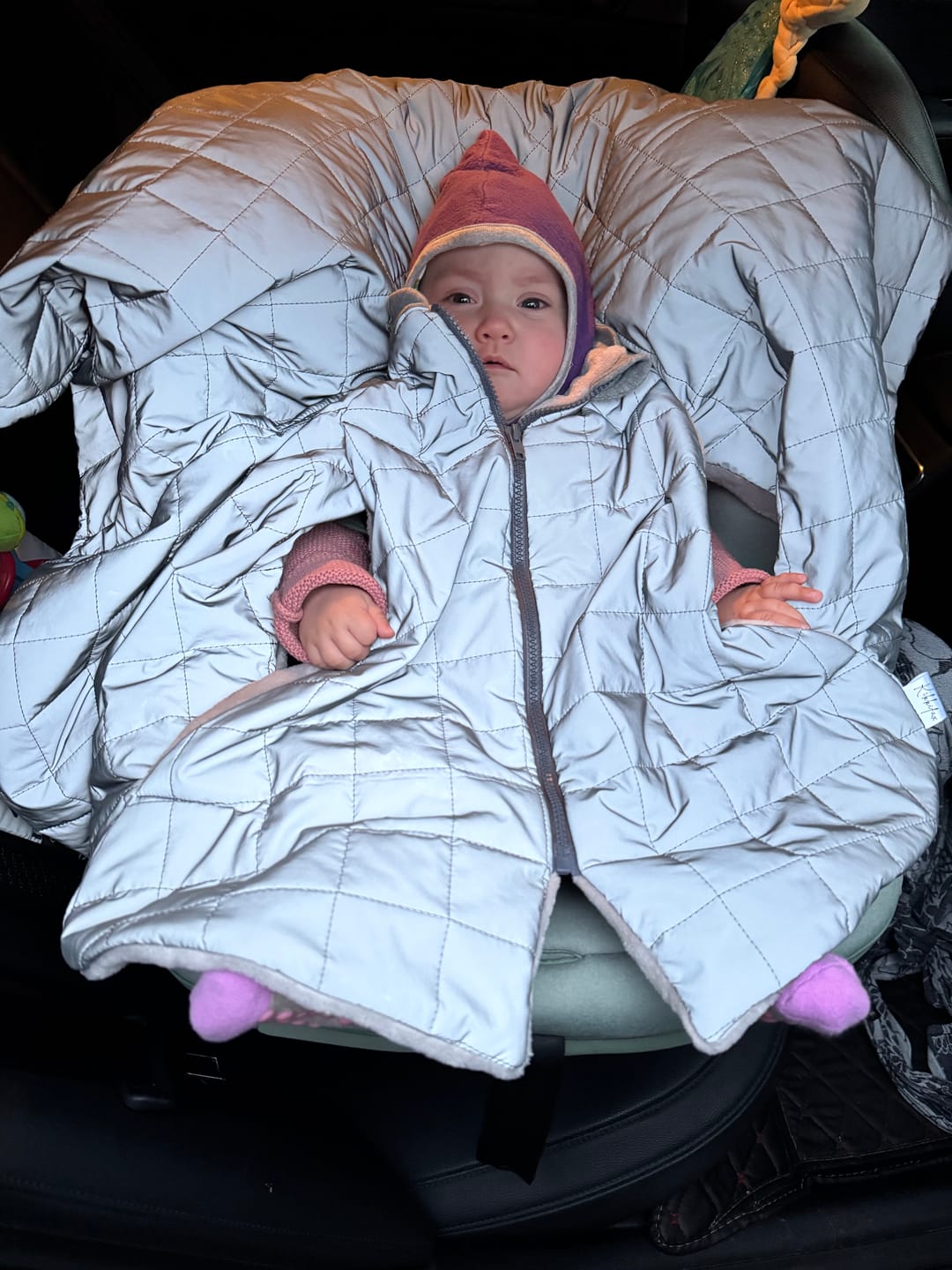 Customer photo review of Kindersitzponcho Shiny - Reflektierend