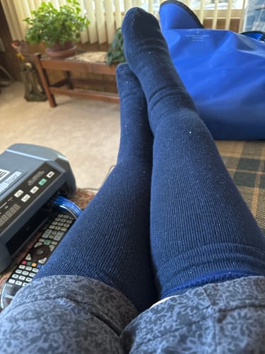 Customer photo review of Performance Eucalyptus Compression Socks