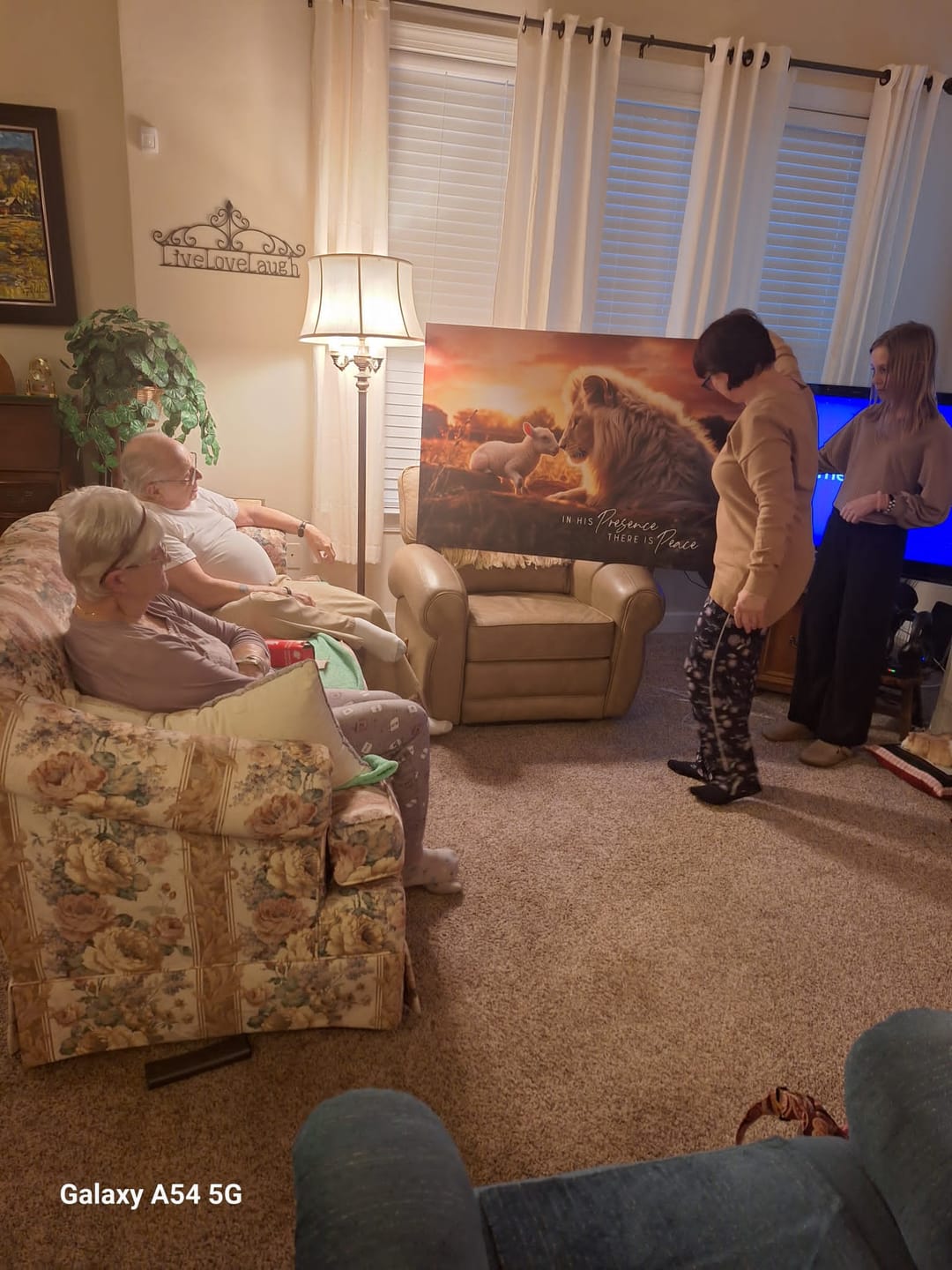 Customer photo review of In His Presence There is Peace, Lion and Lamb, Wall Art Canvas