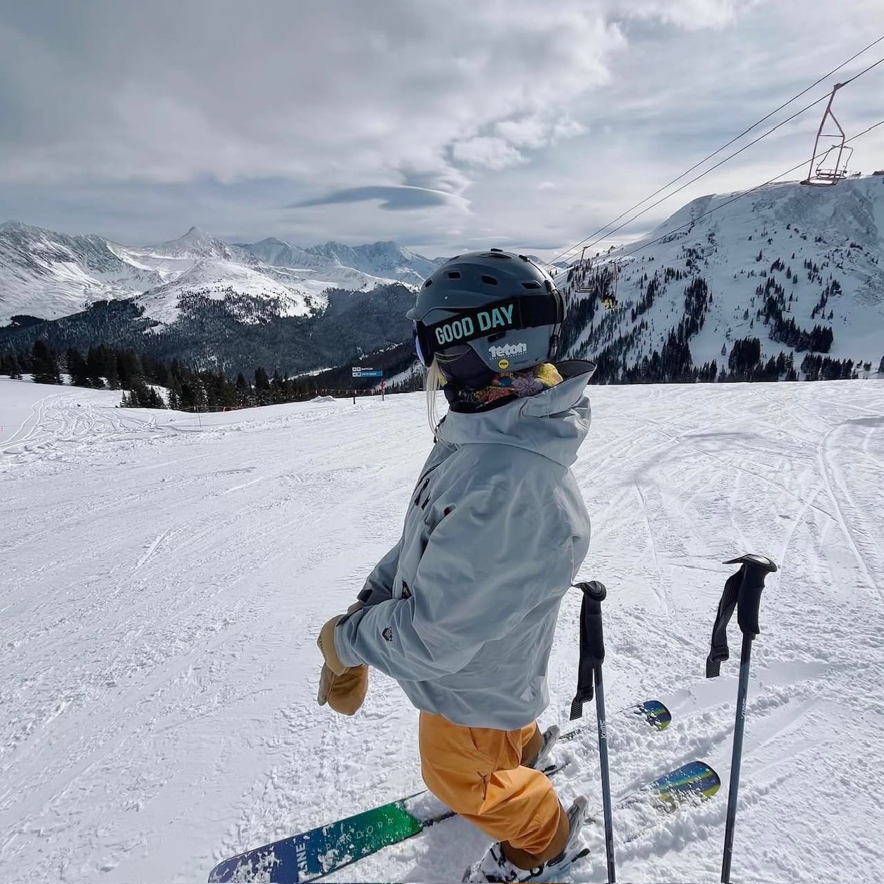 Customer photo review of The Emily Snow Goggle - Photochromic Black Lens