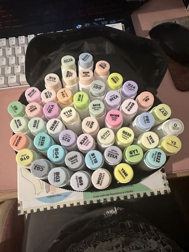 Customer photo review of Ohuhu - Set 48 Marcadores al Alcohol Honolulu A Doble Punta Pastel Floreciente