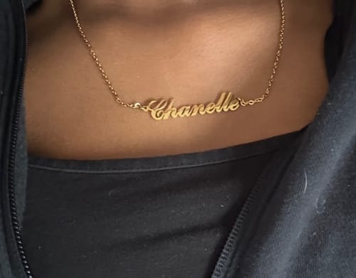 Customer photo review of Personalized Name Necklace