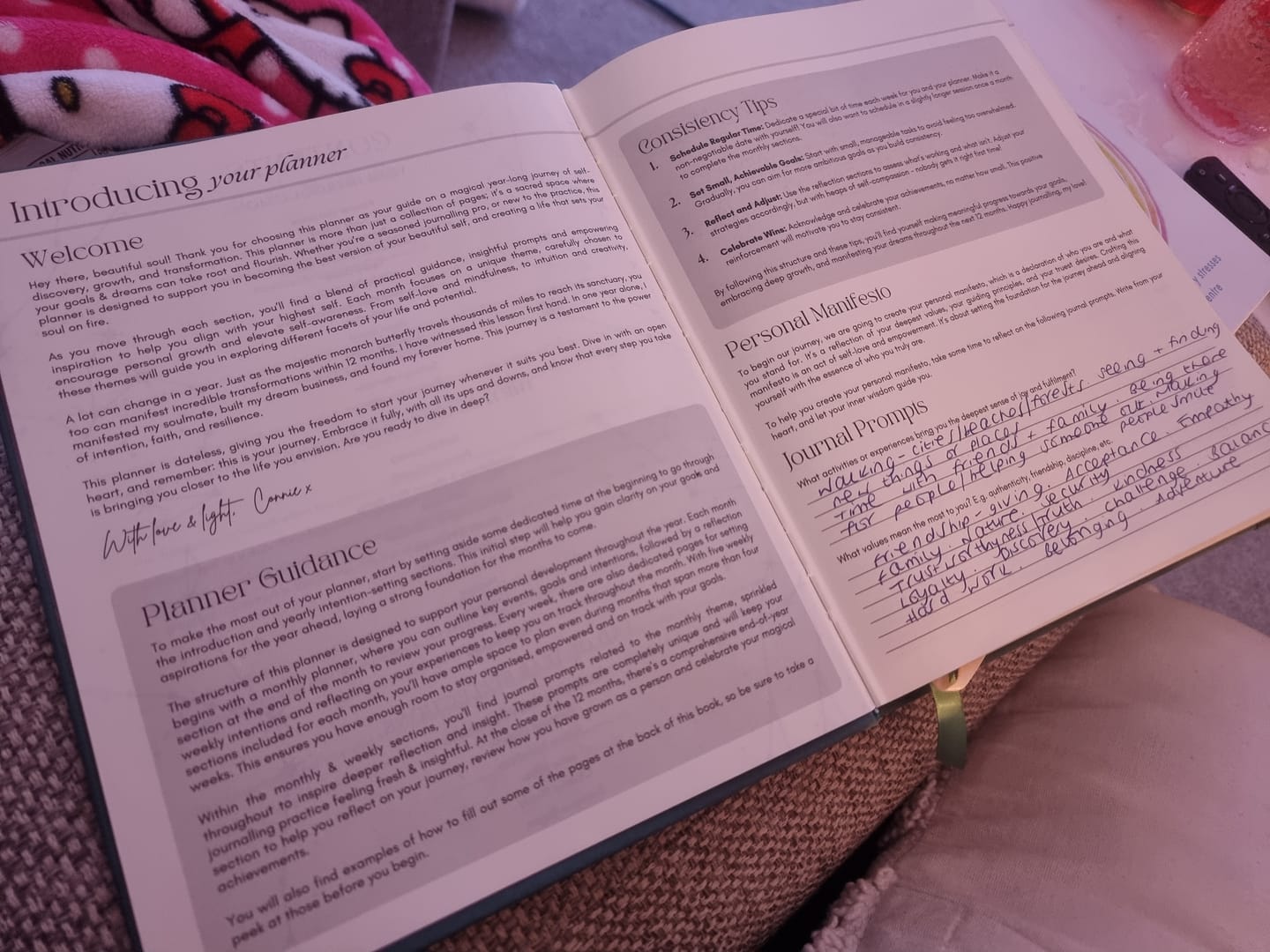 Customer photo review of Twelve Seasons of Growth -  Yearly Self Development Planner (Undated)