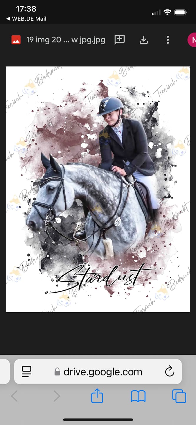 Customer photo review of Dein Pferd als Wasserfarben Portrait