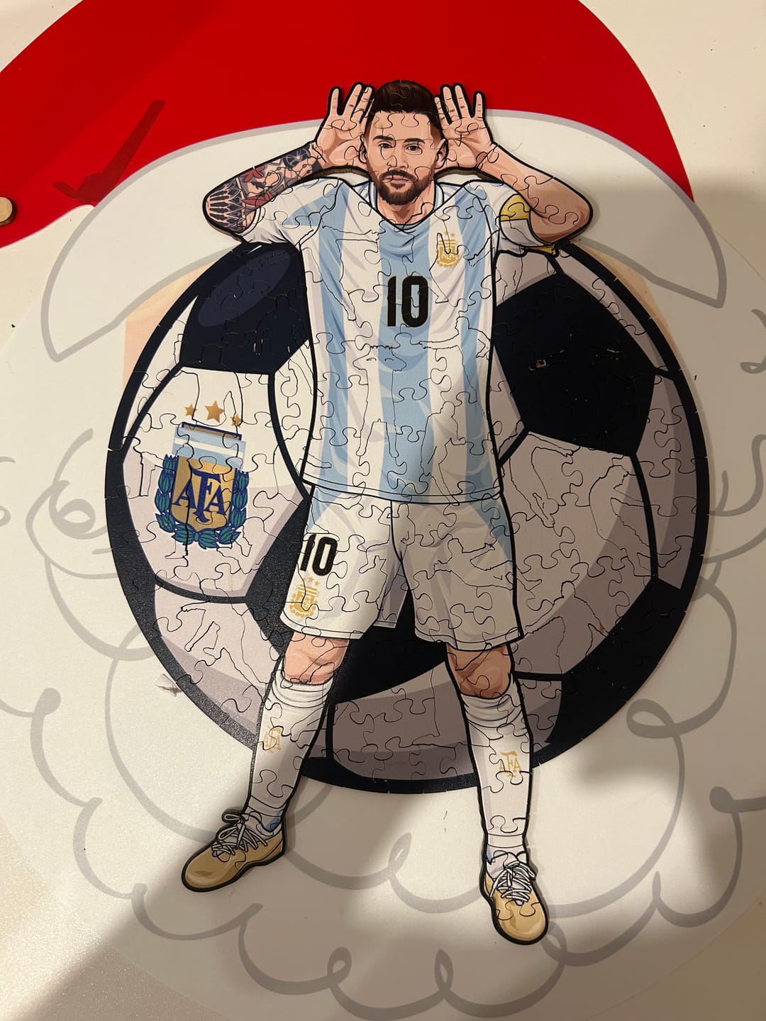 Customer photo review of Lionel Messi - Wooden Puzzle