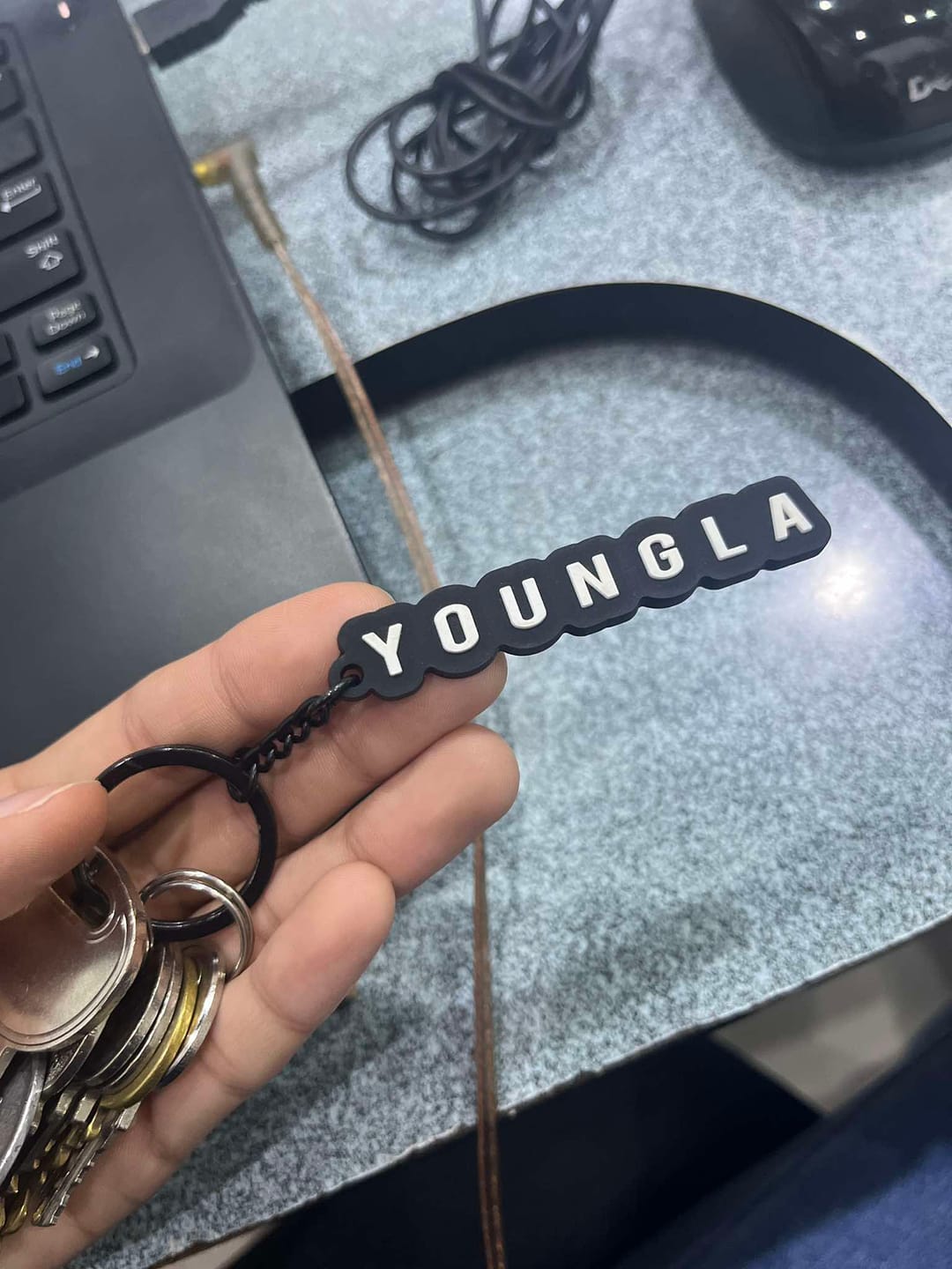 Customer photo review of 931 YoungLA Keychains
