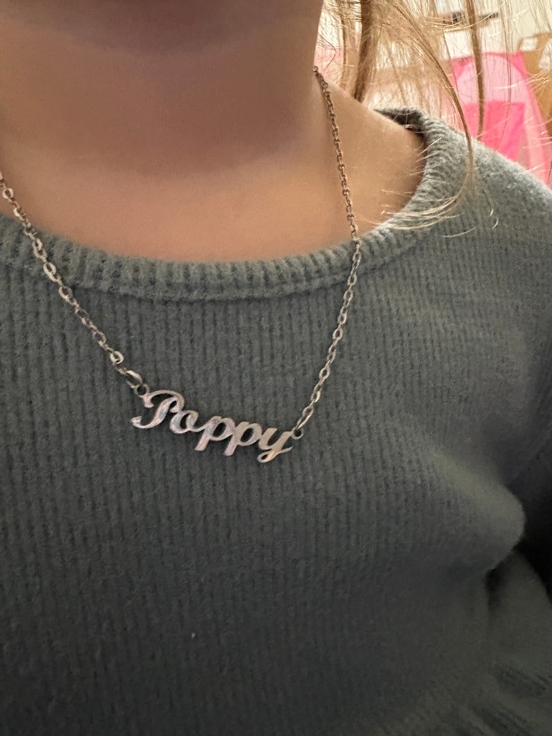 Customer photo review of Personalized Original Name Necklace