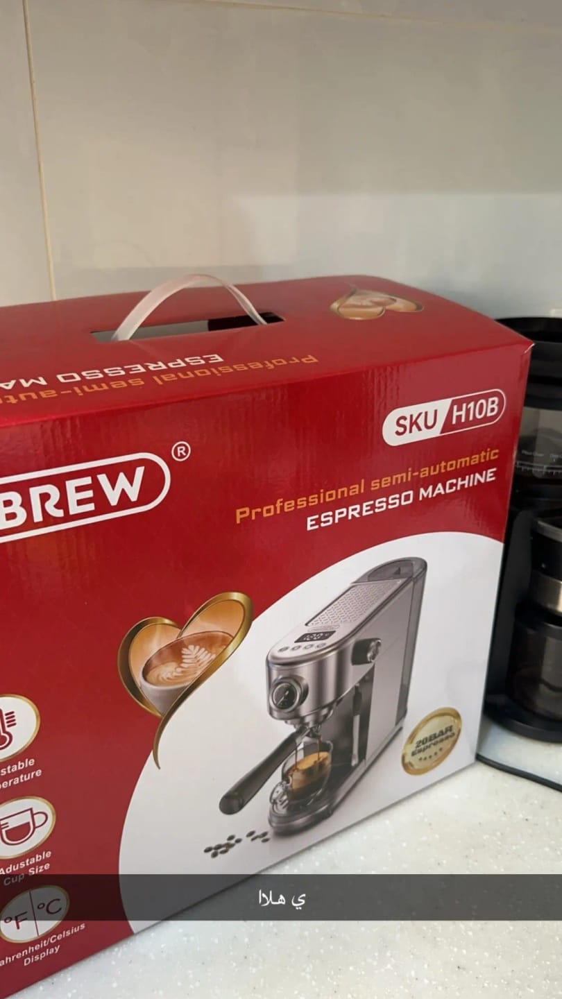 Customer photo review of Stainless Steel Espresso Machine Semi Automatic 20 Bar — Silver | KIMLUD