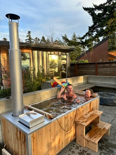 Customer photo review of Wood Burning Hot Tub