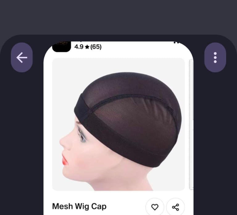 Customer photo review of Mesh Wig Cap