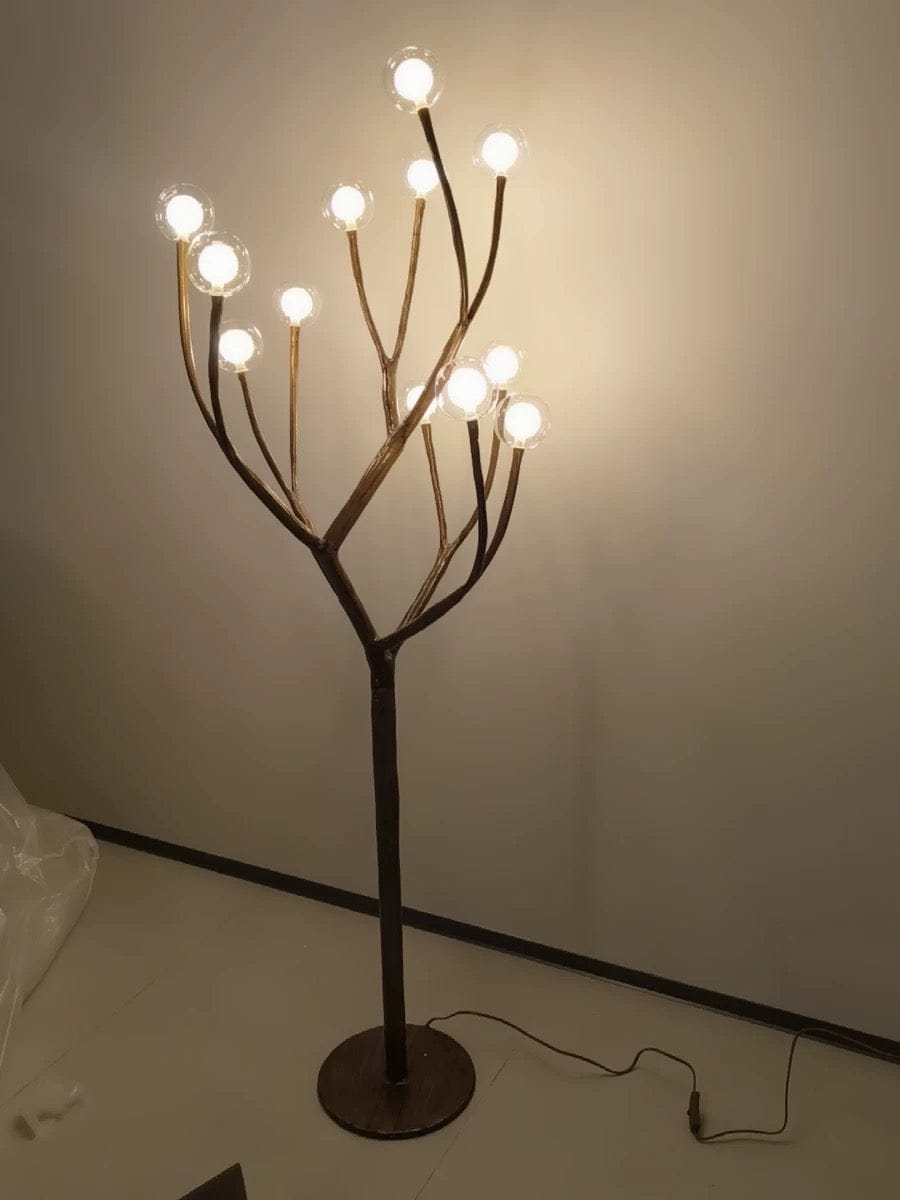 Customer photo review of Rustic Tree Branch Floor Lamp