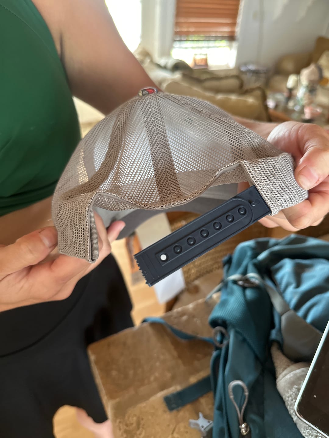 Customer photo review of Beauty and the Bonefish Trucker Hat