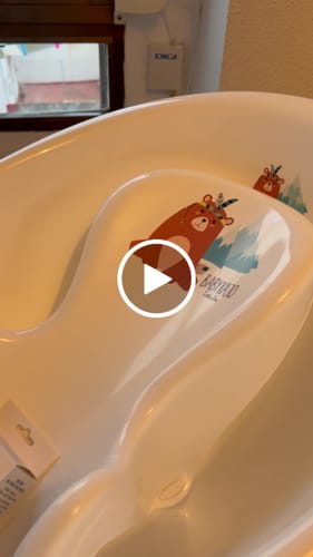 Customer video review of Babybadewanne mit Gestell -  4 Teiliges Badeset