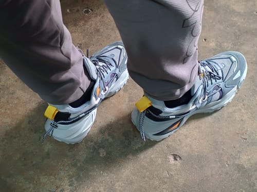 Customer photo review of Rocket Boost Grey High Heel Funky Designer Low Top Sneakers