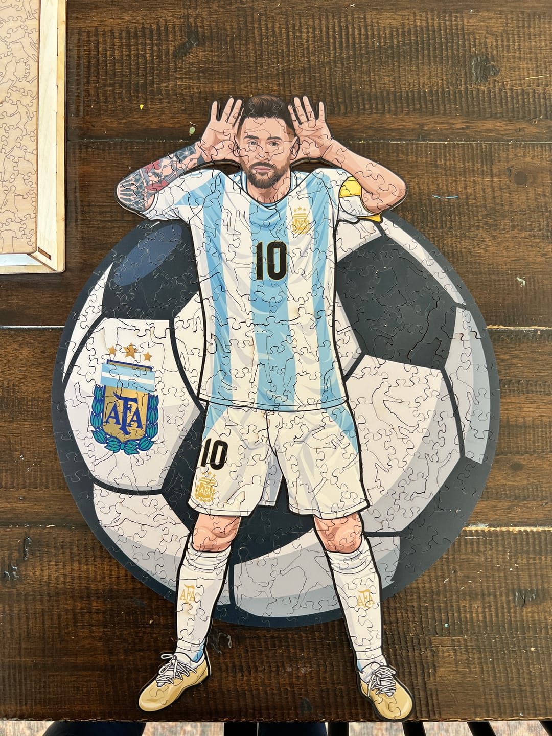Customer photo review of Lionel Messi - Wooden Puzzle