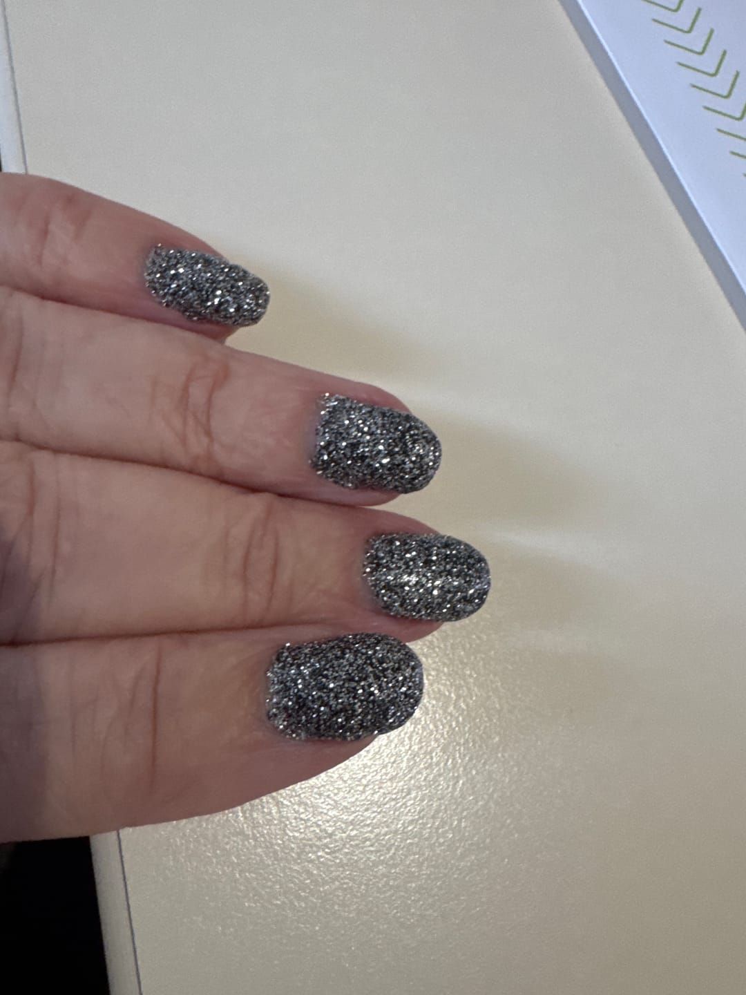 Customer photo review of Crystal Silver Dipping Powder