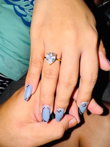 Customer photo review of 4ct Ellen Engagement Ring