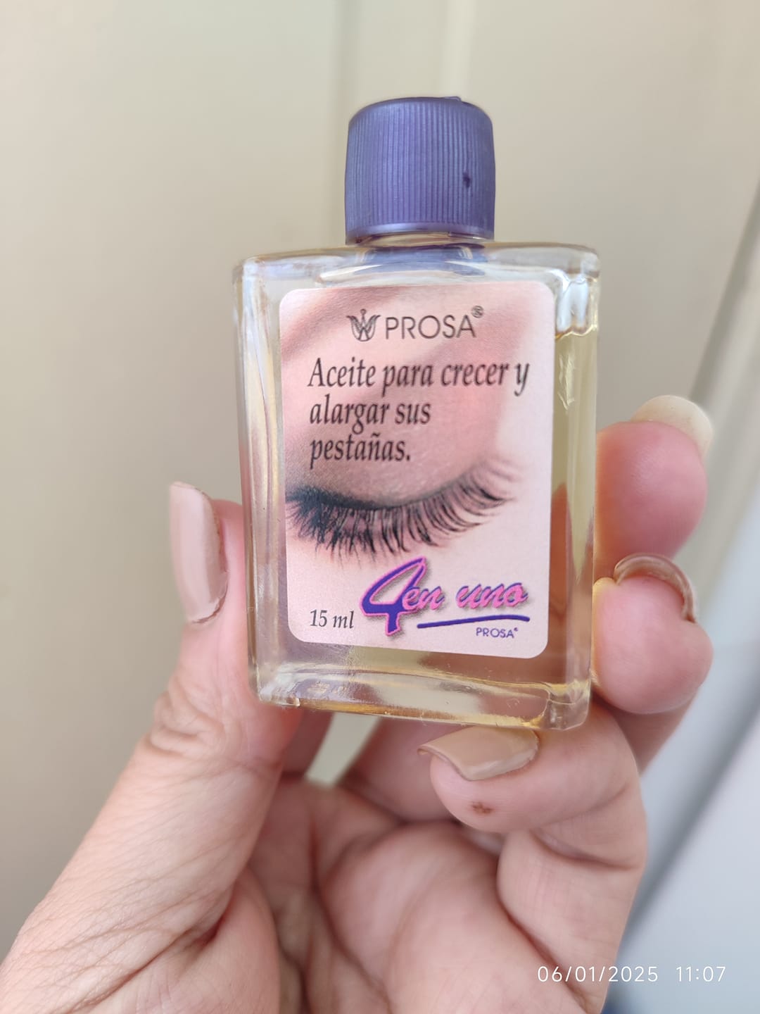 Customer photo review of Aceite FORTALECEDOR y ALARGADOR DE PESTAÑAS