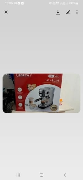 Customer photo review of Stainless Steel Coffee Maker Slim Semi Automatic — Silver | KIMLUD
