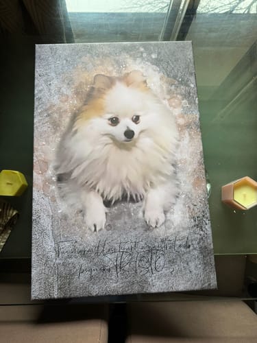 Customer photo review of Foto de tu mascota en estilo acuarela | Regalo para cachorros, perros y gatos