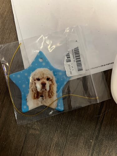 Customer photo review of Custom Pet Art Porcelain Ornaments