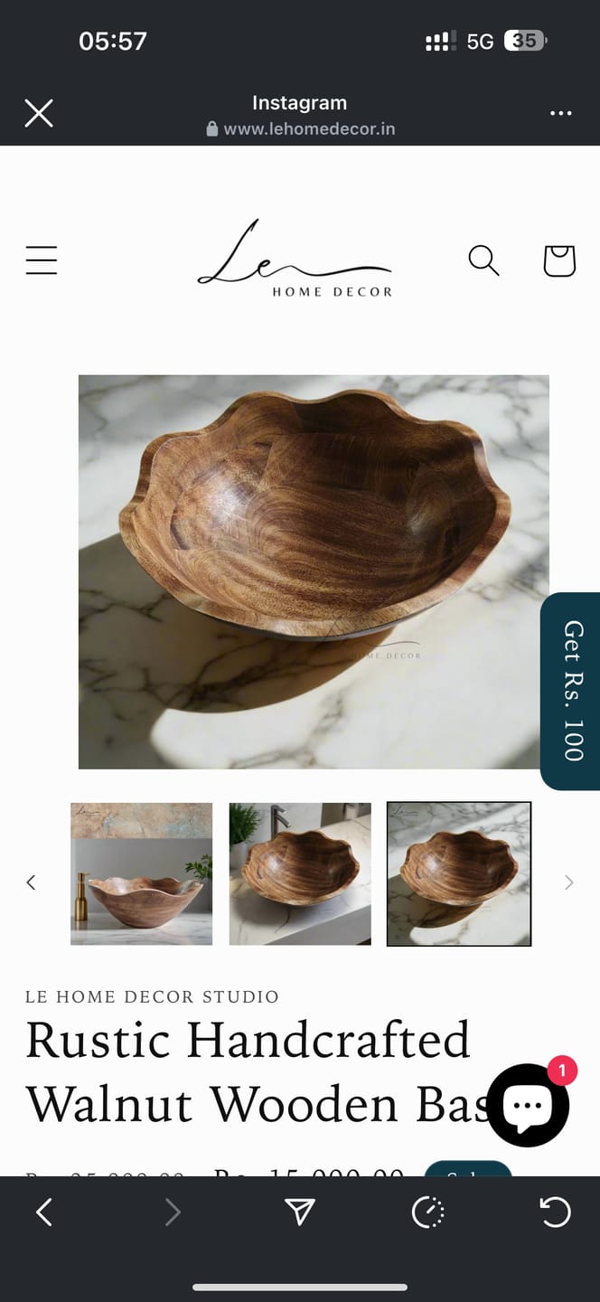 Customer photo review of The Scallop Marble Wash Basin