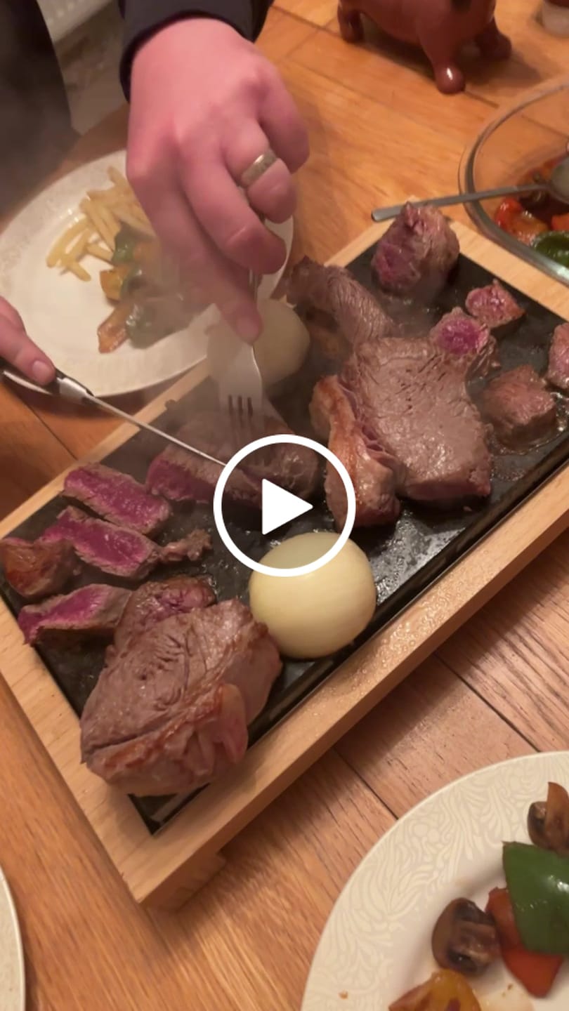 Customer video review of The SteakStones Raised Sharing Steak Plate