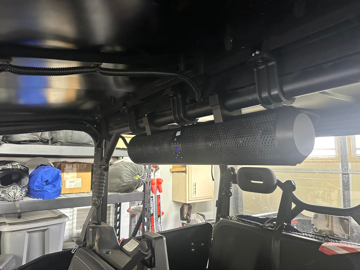 Customer photo review of 6 Speaker UTV Bluetooth Sound Bar for 1.56"-2.25" Roll Bar