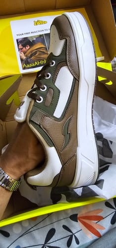 Customer photo review of COOPER Nature Brown Men's casual sneaker