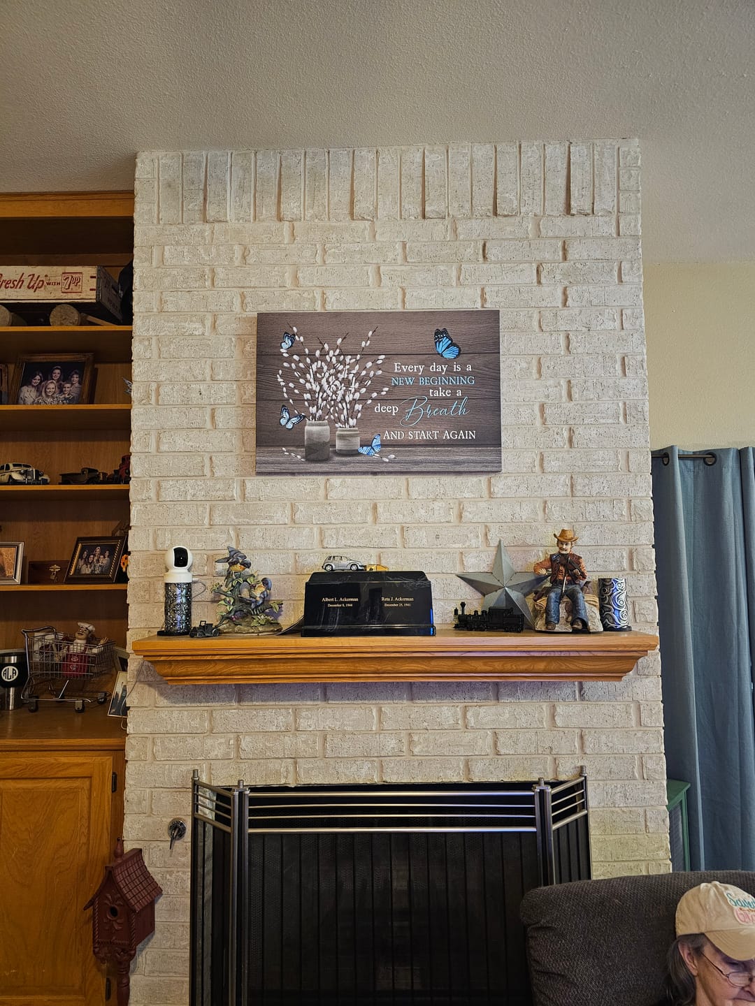 Customer photo review of Every Day Is A New Beginning Butterfly Flower Christian Wall Art Canvas