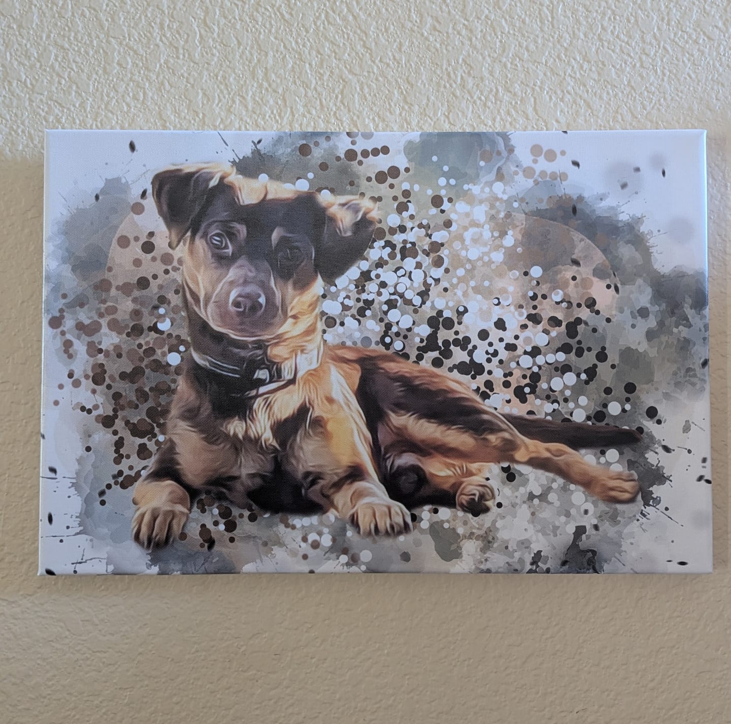 Customer photo review of Personalized Pet Art - Canvas