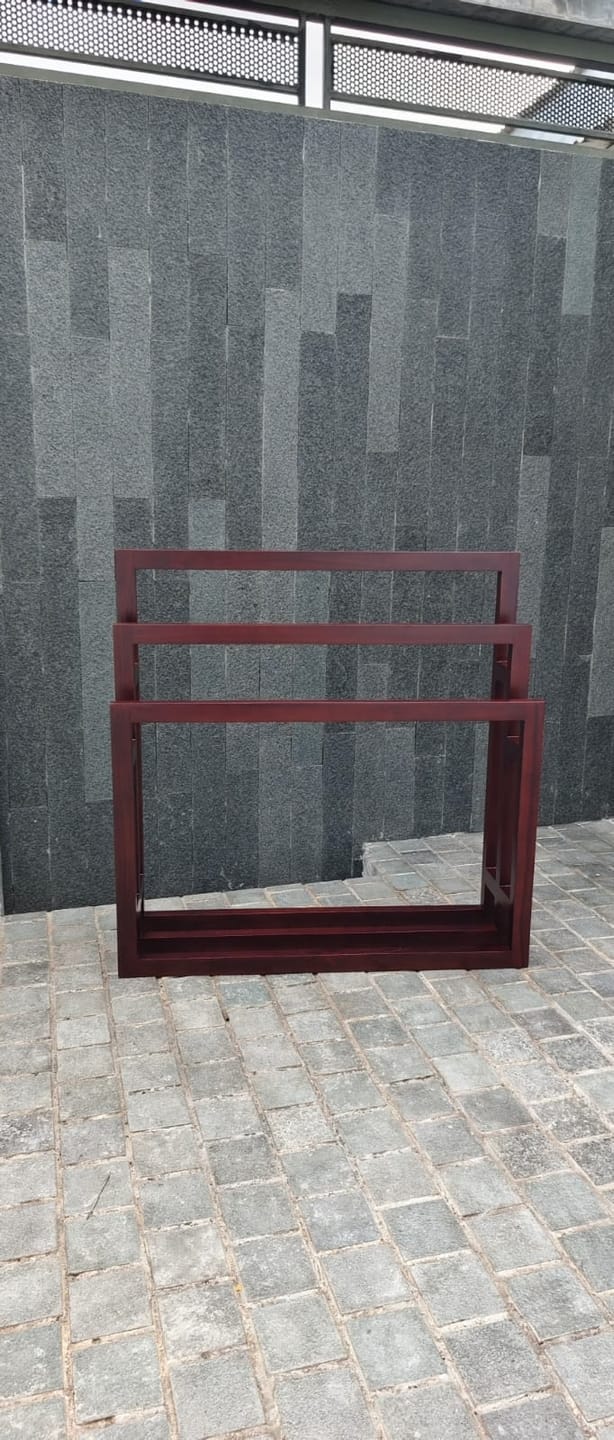 Customer photo review of Exclusive Tiered Teak Towel Rack