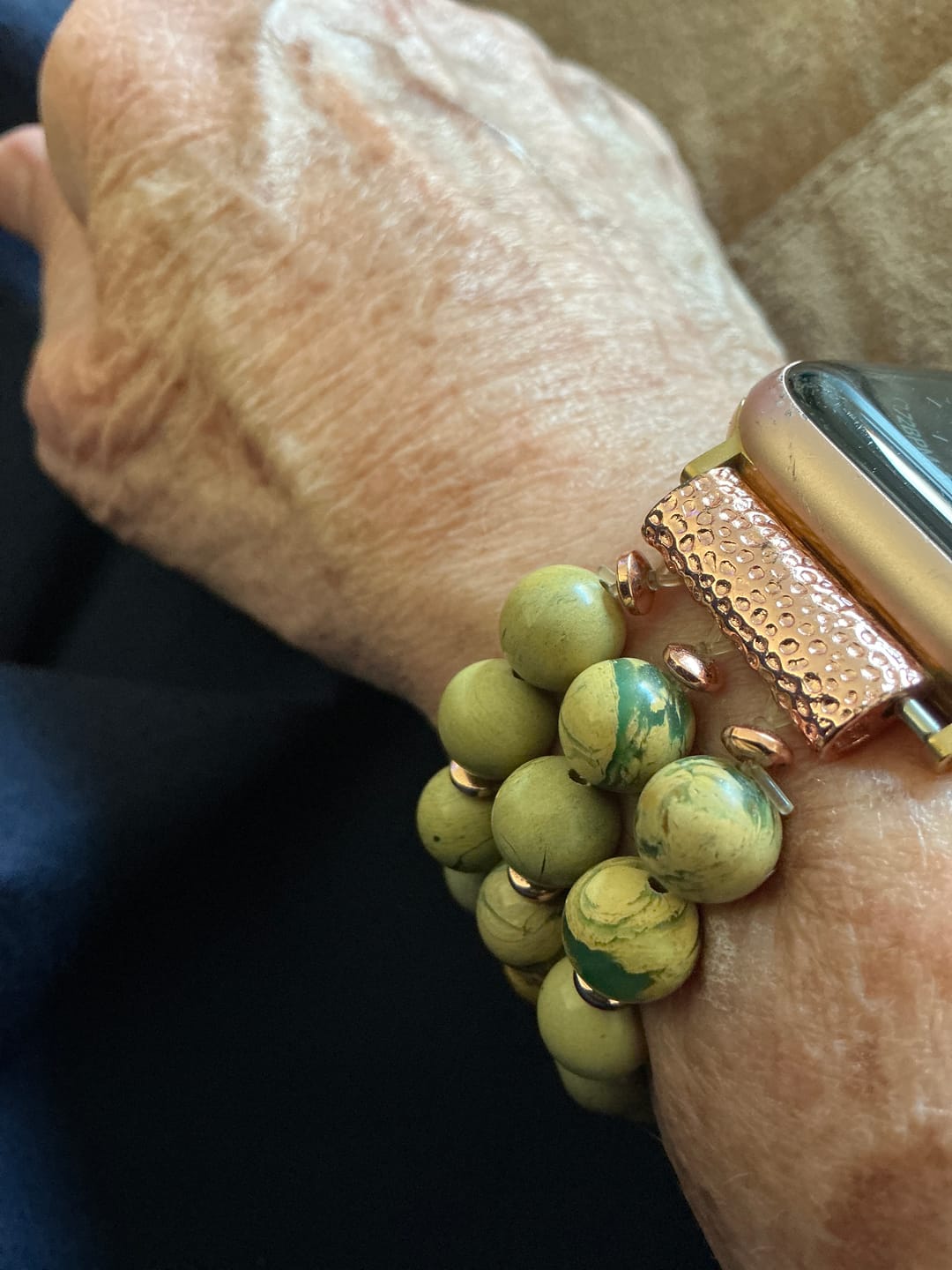 Customer photo review of Forest Meadow Draconite Stretch Watch Strap