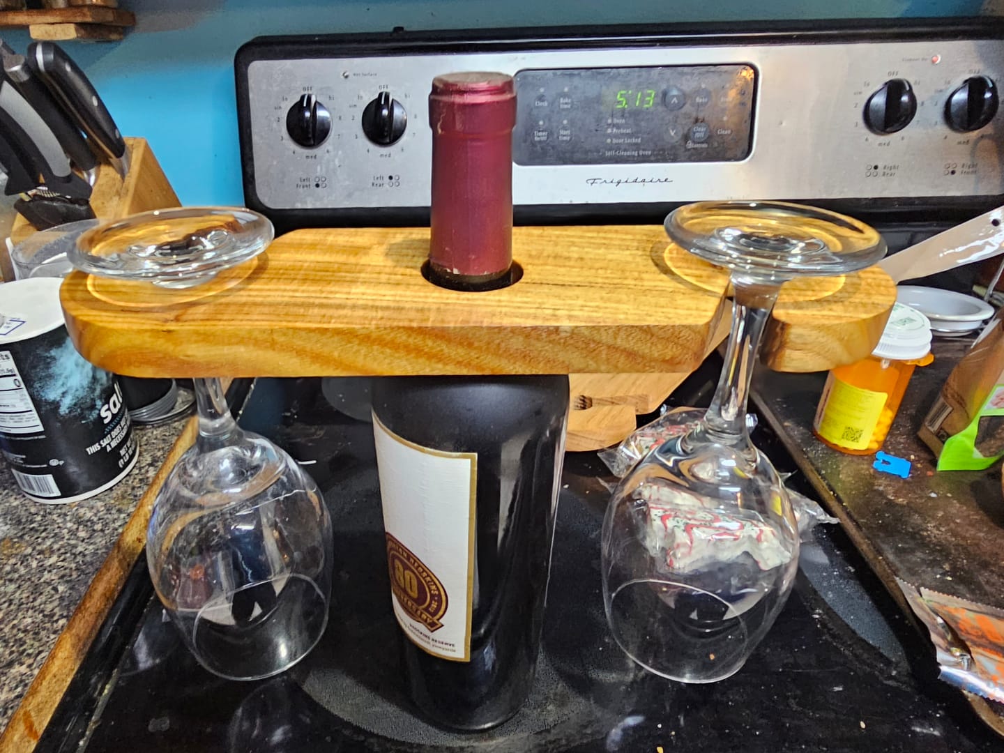 Customer photo review of 12x3.5" Wine Caddy 2 Acrylic Router Template