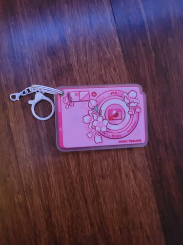 Customer photo review of PREORDER! Cherry Blossom Camera Keychain Picture Frame