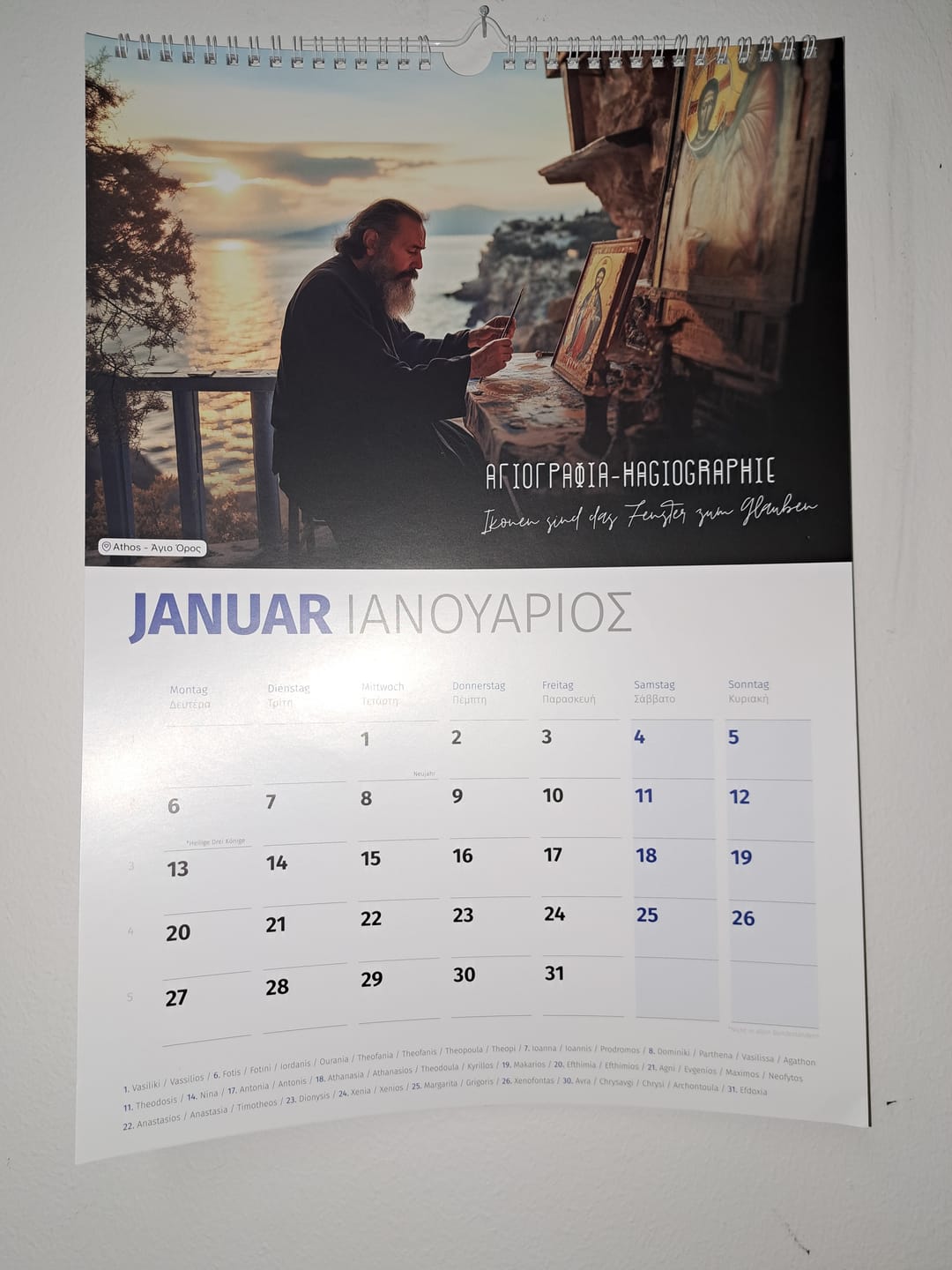 Customer photo review of DU BIST GRIECHE Kalender 2025